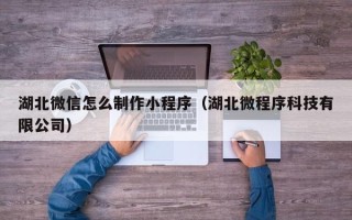 红河湖北微信怎么制作小程序（湖北微程序科技有限公司）